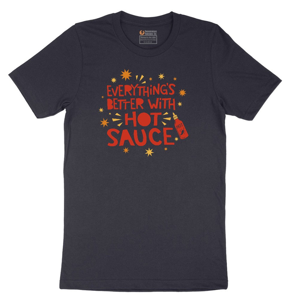 Everythings Better with Hot Sauce Short Sleeve Tee - Deep Navy