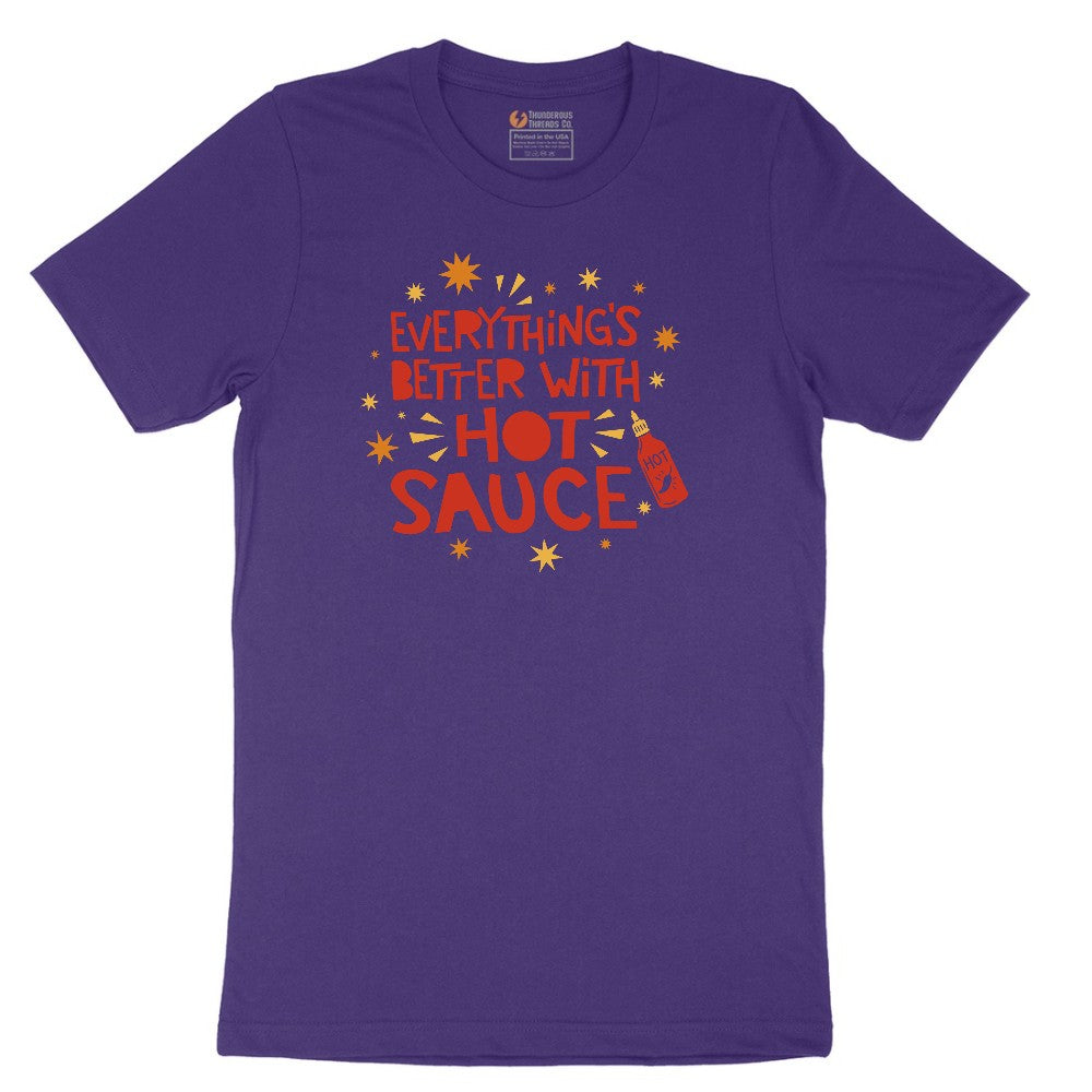Everythings Better with Hot Sauce Short Sleeve Tee - Team Purple