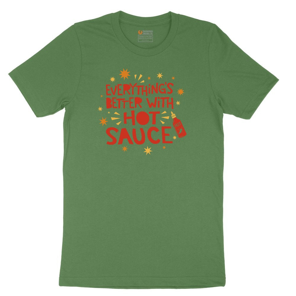 Everythings Better with Hot Sauce Toddler Short Sleeve Tee - Athletic Kelly