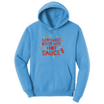 Everythings Better with Hot Sauce Youth Hoodie - Aquatic Blue