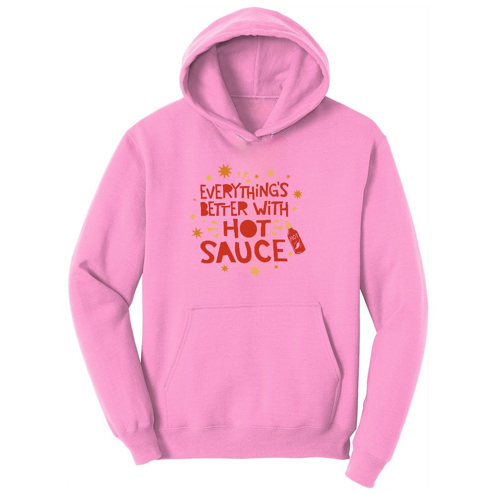 Everythings Better with Hot Sauce Youth Hoodie - Candy Pink