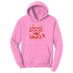 Everythings Better with Hot Sauce Youth Hoodie - Candy Pink