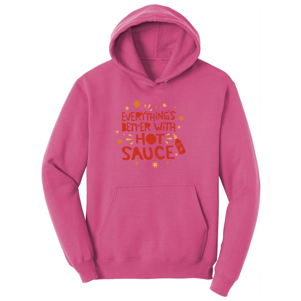 Everythings Better with Hot Sauce Youth Hoodie - Sangria