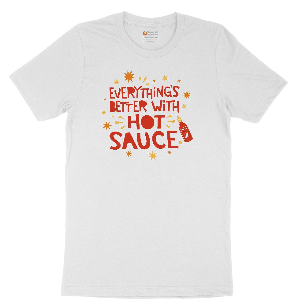 Everythings Better with Hot Sauce Youth Short Sleeve Tee - White