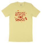 Everythings Better with Hot Sauce Youth Short Sleeve Tee - Yellow