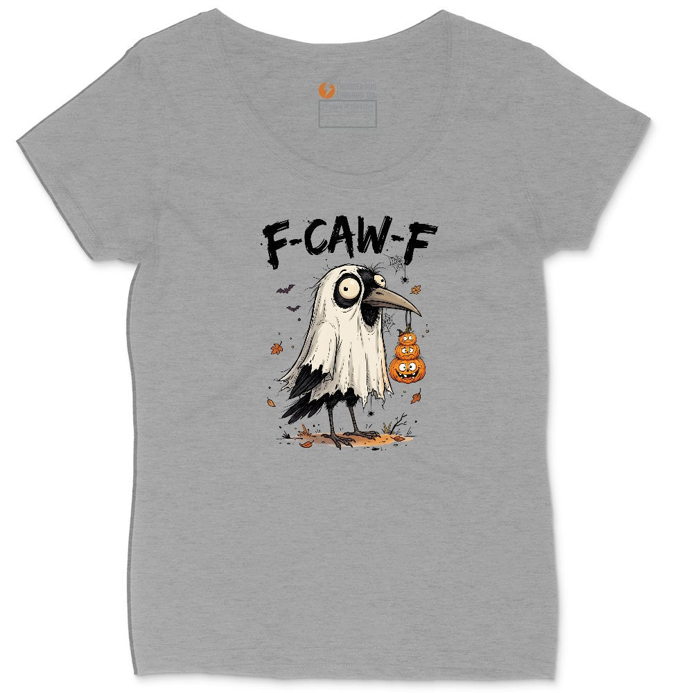F Caw F Ladies Curvy Tee - Granite Heather
