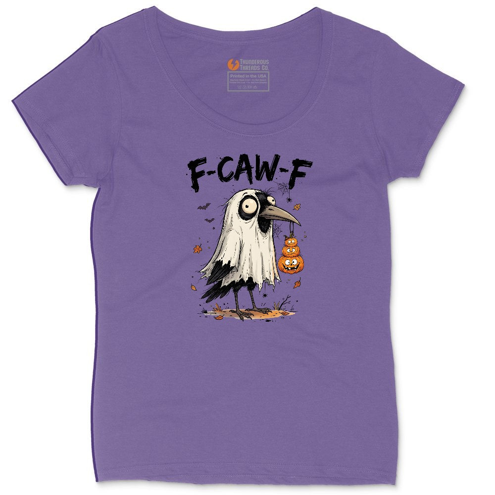 F Caw F Ladies Curvy Tee - Vintage Purple