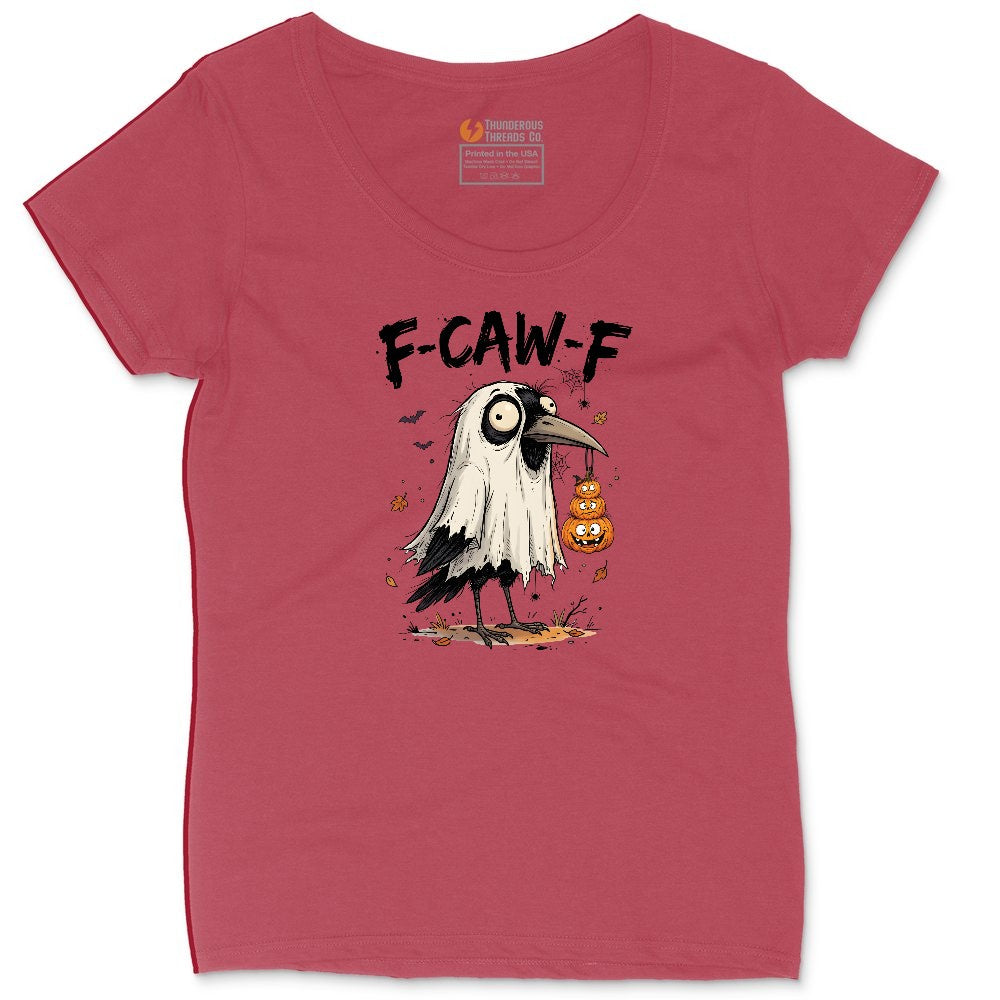 F Caw F Ladies Curvy Tee - Vintage Red