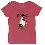 F Caw F Ladies Curvy Tee - Vintage Red