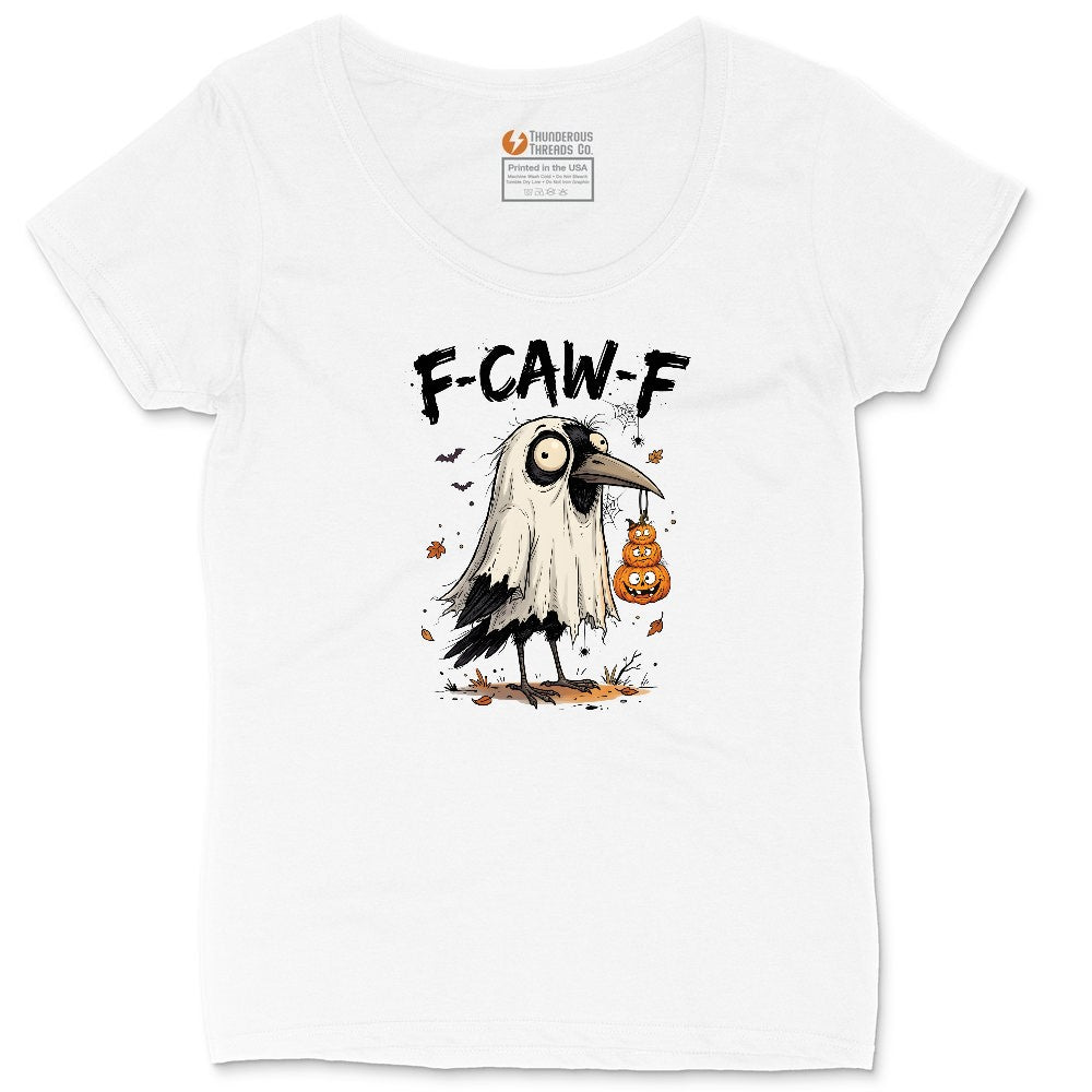 F Caw F Ladies Curvy Tee - White