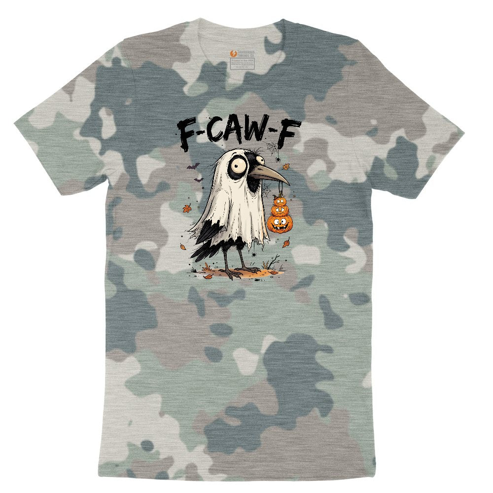 F Caw F Ladies Short Sleeve Tee - Vintage Camo