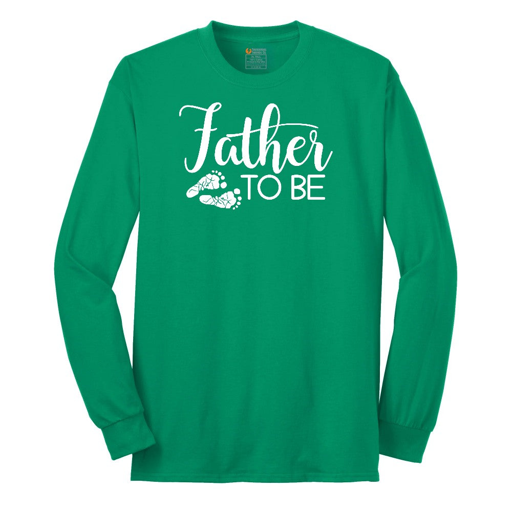 Father to Be Long Sleeve Tee - Kelly Green