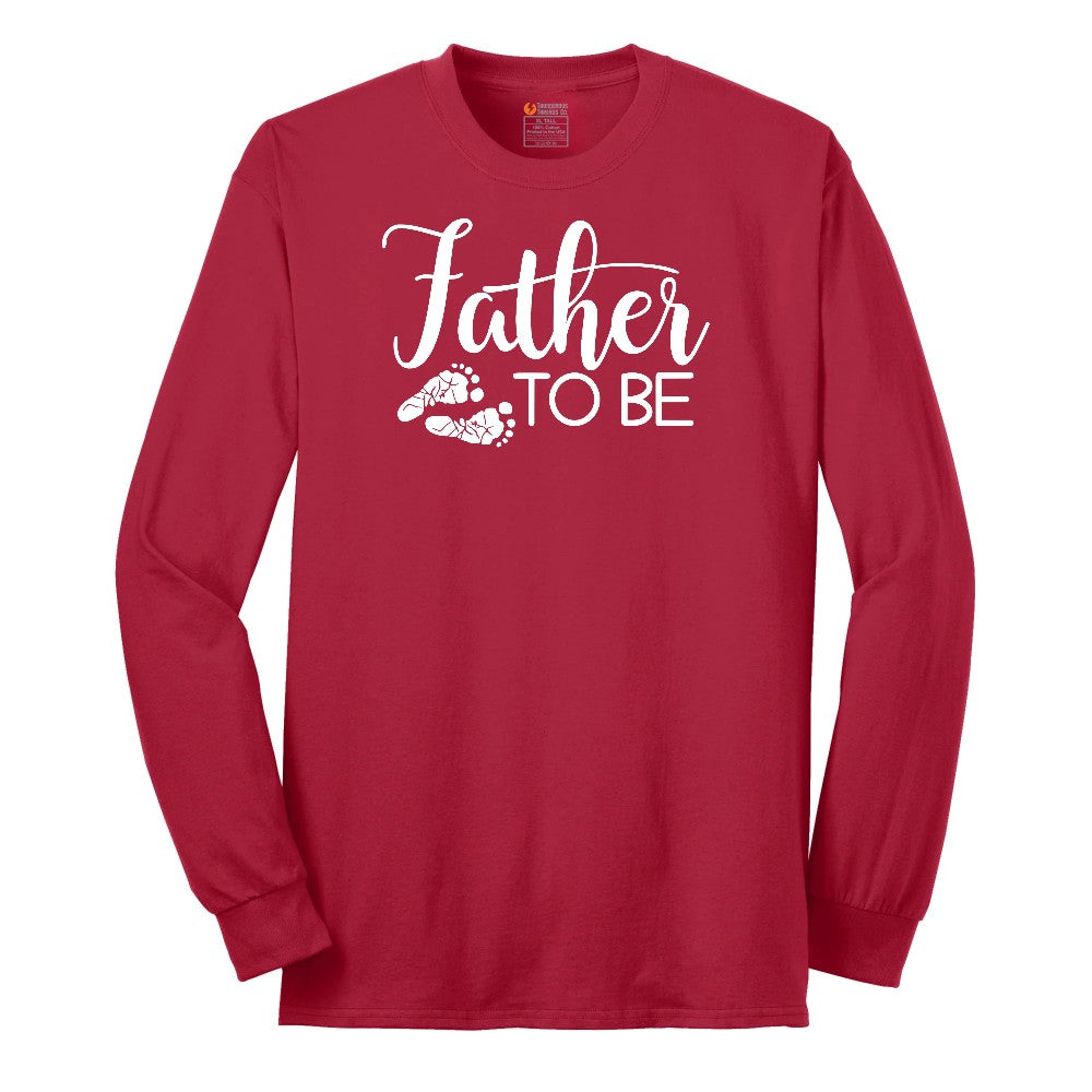 Father to Be Long Sleeve Tee - Red