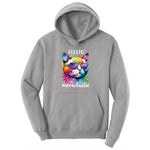 Feeling Meowtastic Cat Design Ladies Hoodie - Athletic Heather