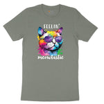 Feeling Meowtastic Cat Design Ladies Short Sleeve Tee - Bamboo Blackout