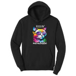 Feeling Meowtastic Cat Design Hoodie - Jet Black