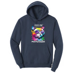 Feeling Meowtastic Cat Design Hoodie - Navy