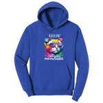 Feeling Meowtastic Cat Design Hoodie - True Royal
