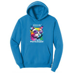 Feeling Meowtastic Cat Design Youth Hoodie - Sapphire