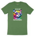 Feeling Meowtastic Cat Design Youth Short Sleeve Tee - Athletic Kelly