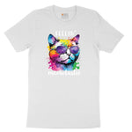 Feeling Meowtastic Cat Design Youth Short Sleeve Tee - White