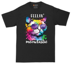 Feeling Meowtastic tall t-shirt for men in Jet Black