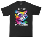 Feeling Meowtastic tall t-shirt for men in Jet Black