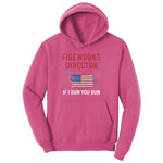 Fireworks Director If I Run You Run Ladies Hoodie - Sangria
