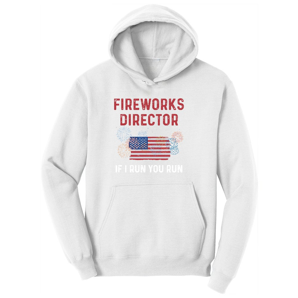 Fireworks Director If I Run You Run Ladies Hoodie - White