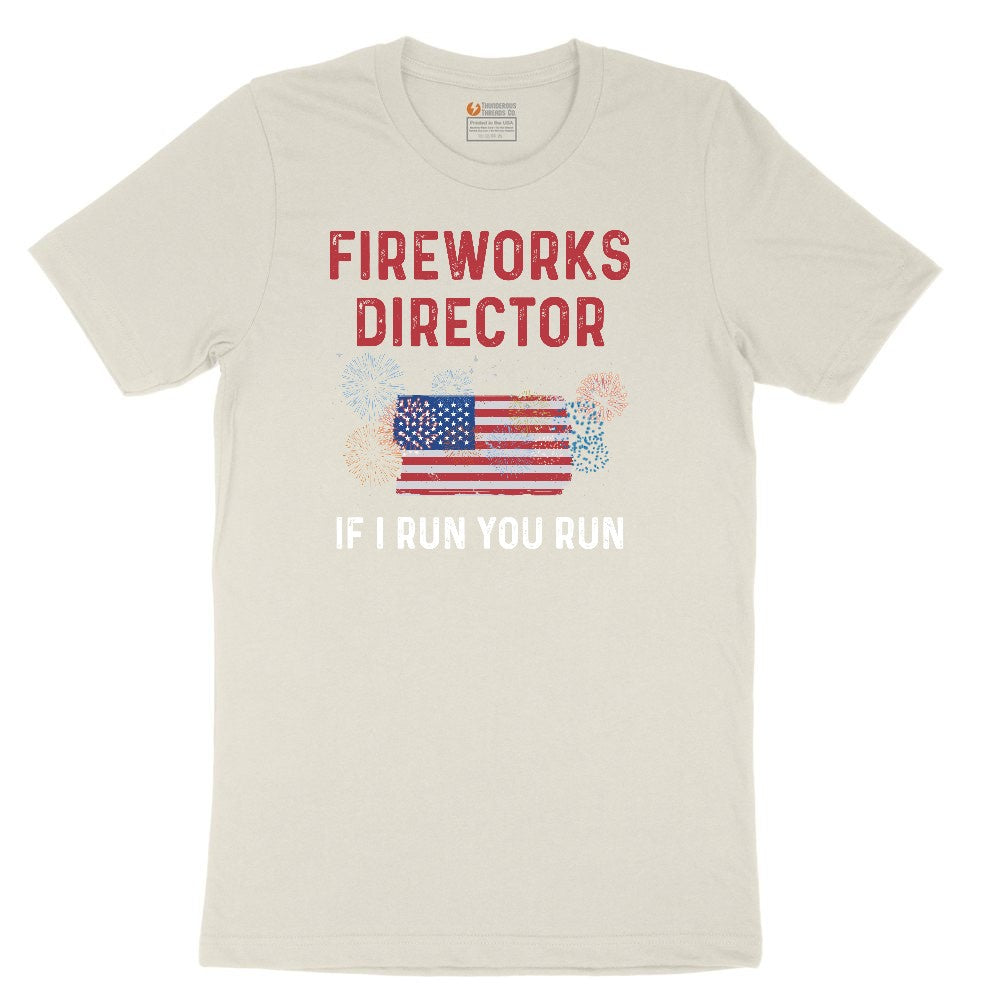 Fireworks Director If I Run You Run Ladies Short Sleeve Tee - Natural Heather