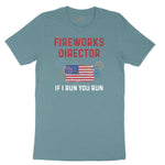 Fireworks Director If I Run You Run Ladies Short Sleeve Tee - Surf Blackout