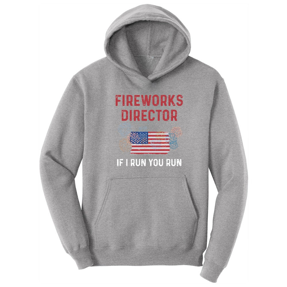 Fireworks Director If I Run You Run Hoodie - Athletic Heather