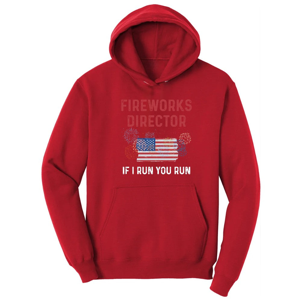 Fireworks Director If I Run You Run Hoodie - Red