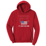 Fireworks Director If I Run You Run Hoodie - Red