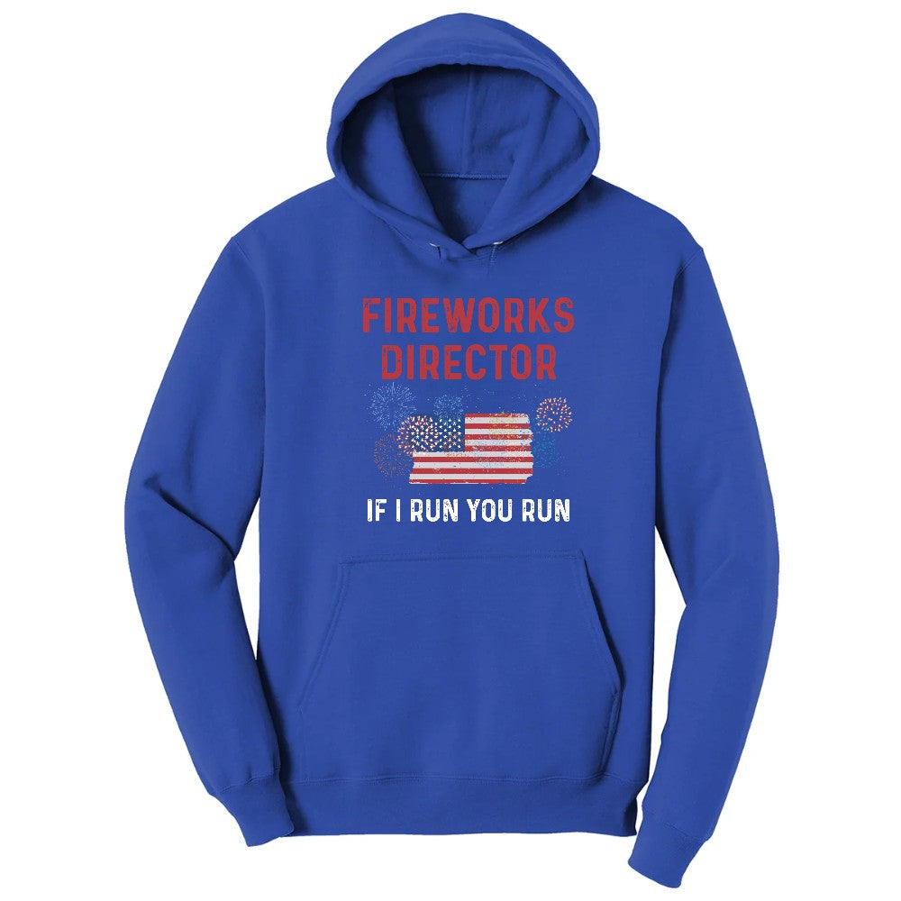 Fireworks Director If I Run You Run Hoodie - True Royal