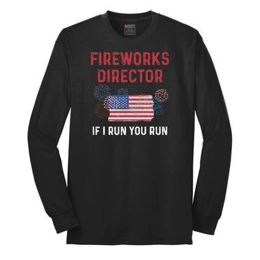 Fireworks Director If I Run You Run Long Sleeve Tee - Jet Black