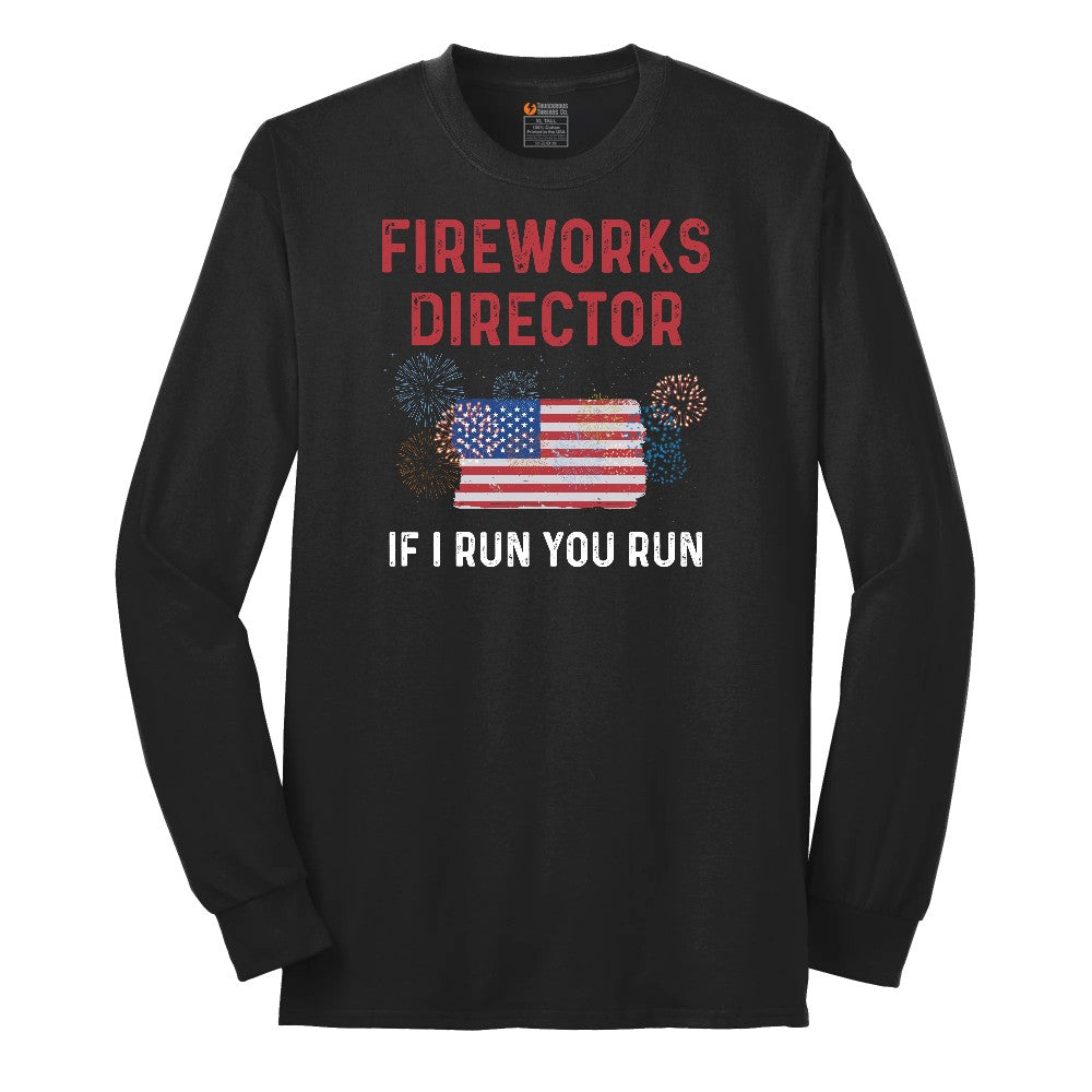 Fireworks Director If I Run You Run Long Sleeve Tee - Jet Black
