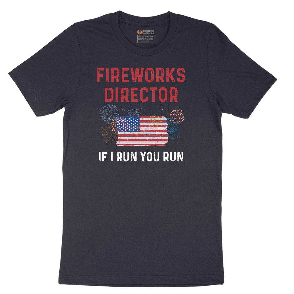 Fireworks Director If I Run You Run Short Sleeve Tee - Deep Navy