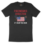Fireworks Director If I Run You Run Toddler Short Sleeve Tee - Black