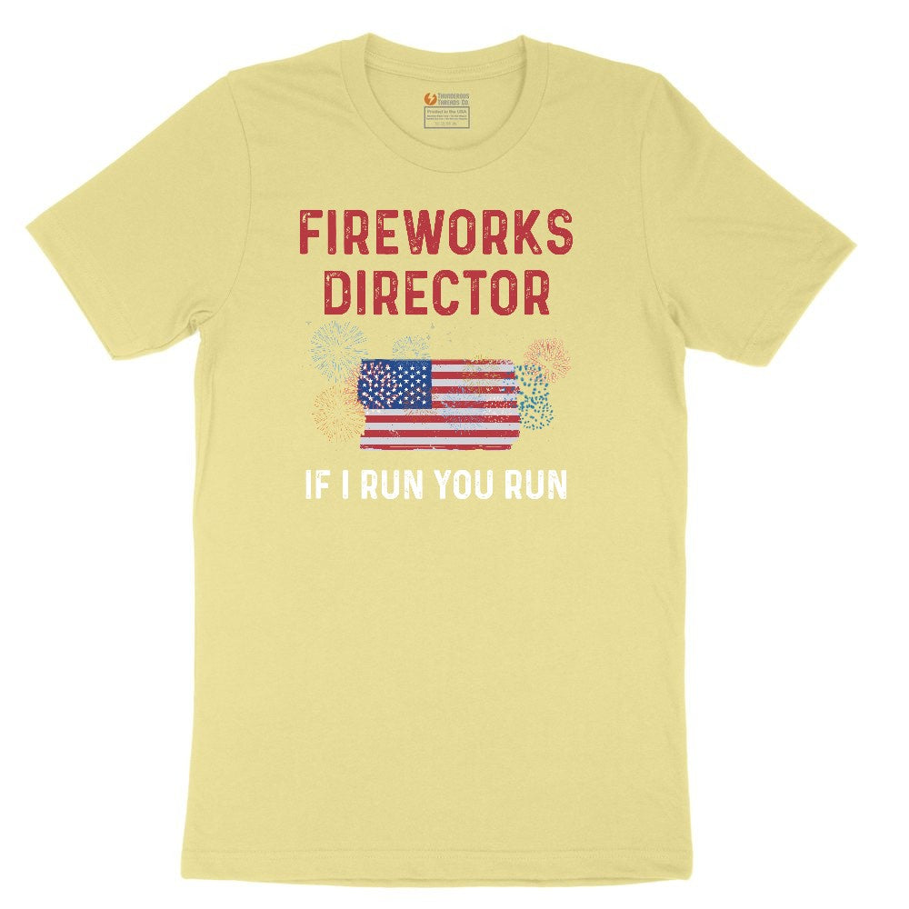 Fireworks Director If I Run You Run Toddler Short Sleeve Tee - Yellow