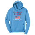 Fireworks Director If I Run You Run Youth Hoodie - Aquatic Blue
