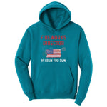 Fireworks Director If I Run You Run Youth Hoodie - Teal
