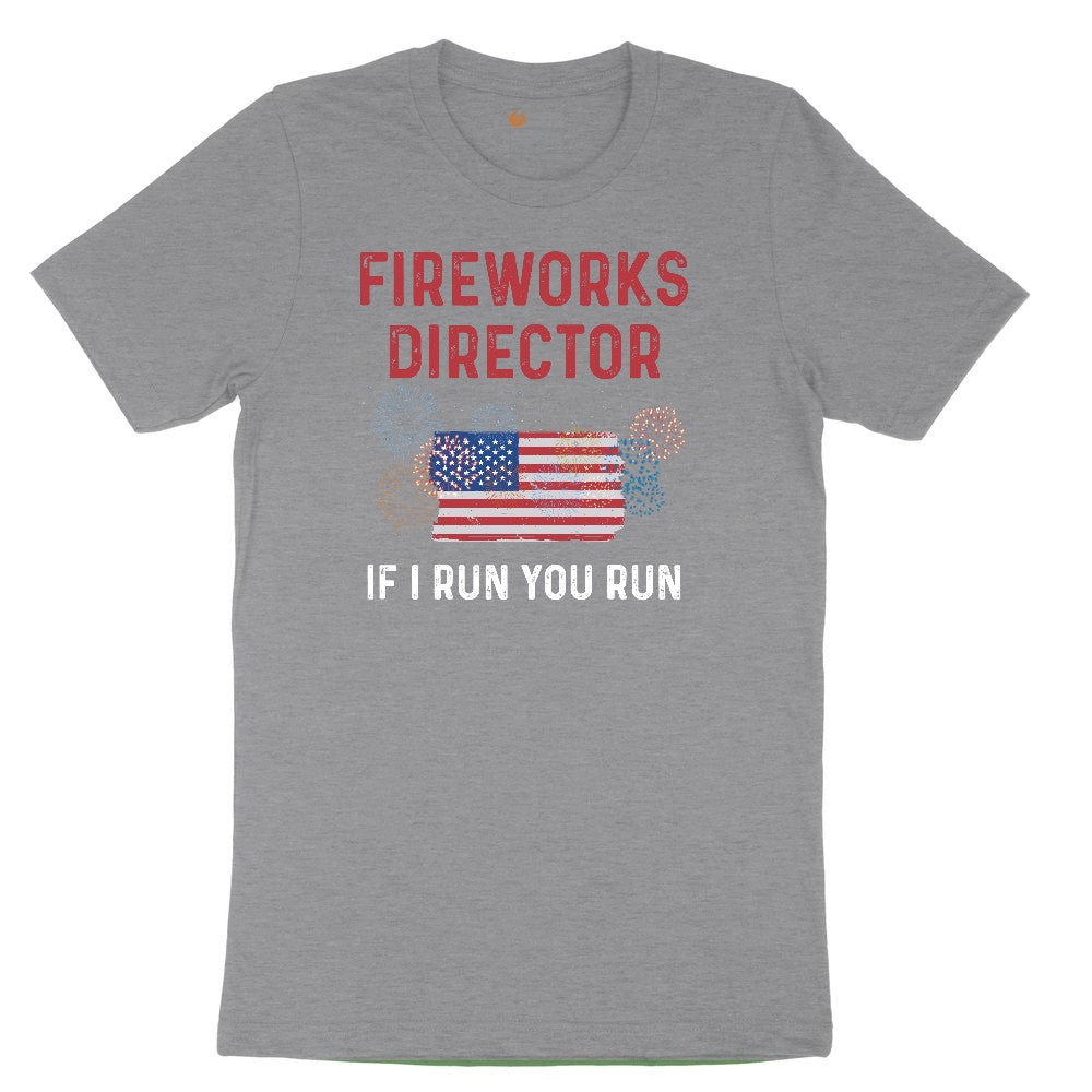 Fireworks Director If I Run You Run Youth Short Sleeve Tee - Athletic Heather