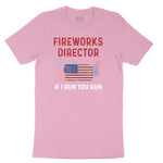 Fireworks Director If I Run You Run Youth Short Sleeve Tee - Candy Pink