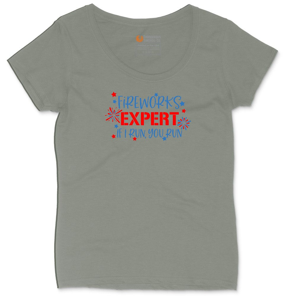 Fireworks Expert Ladies Curvy Tee - Bamboo Blackout