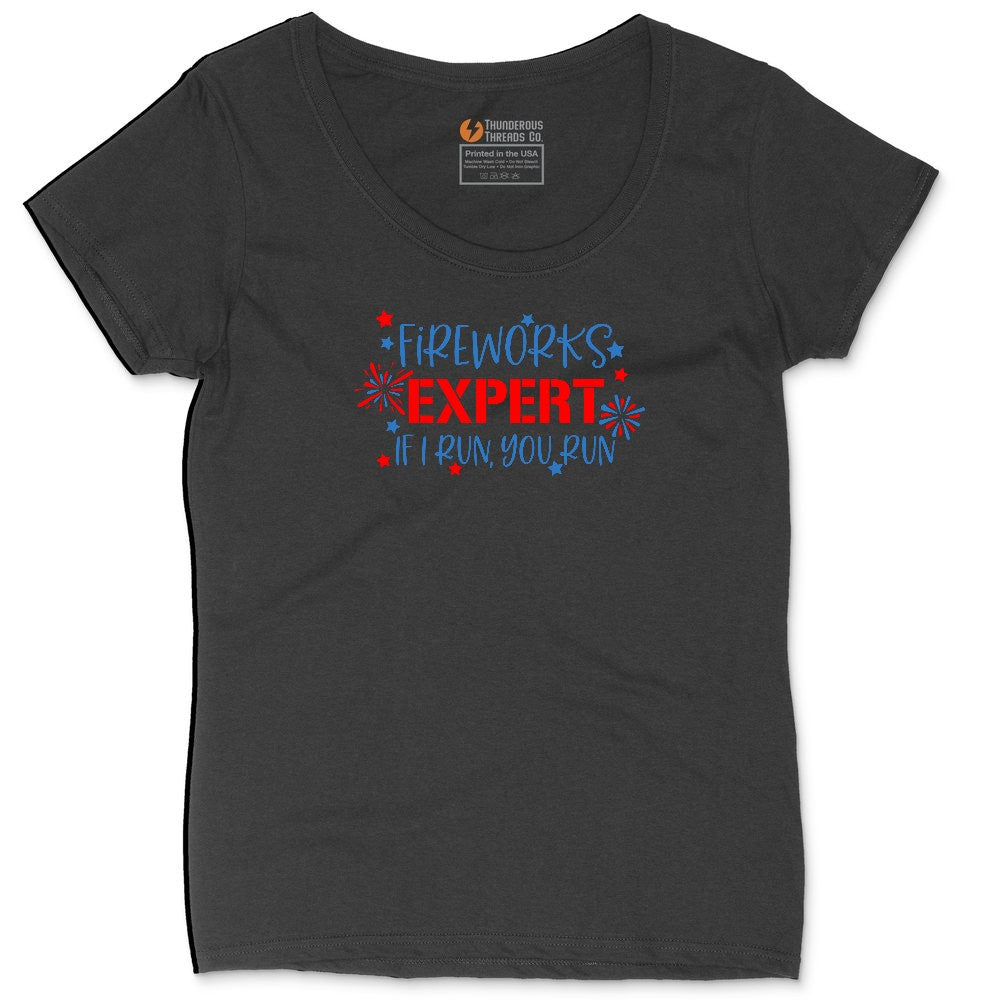 Fireworks Expert Ladies Curvy Tee - Black