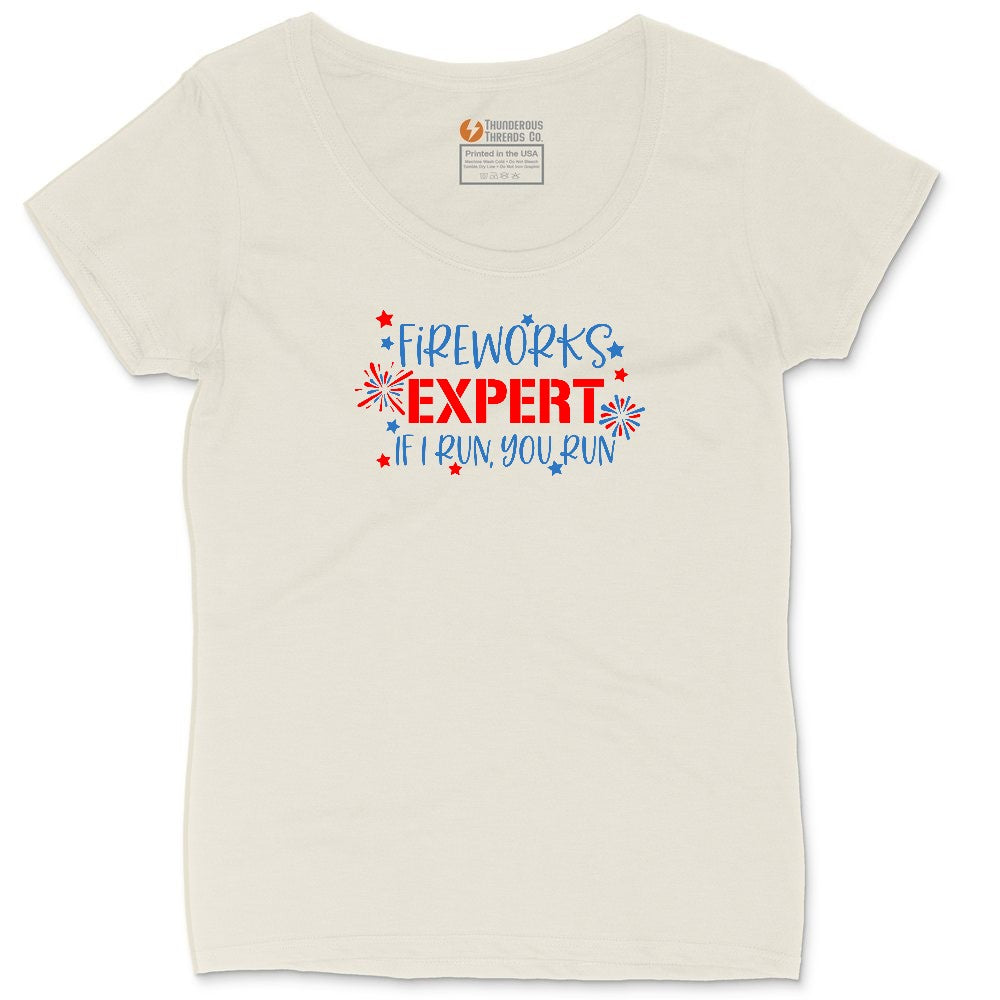 Fireworks Expert Ladies Curvy Tee - Natural Heather