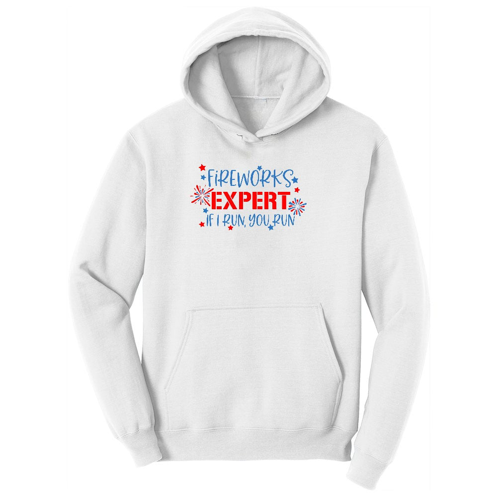 Fireworks Expert Ladies Hoodie - White