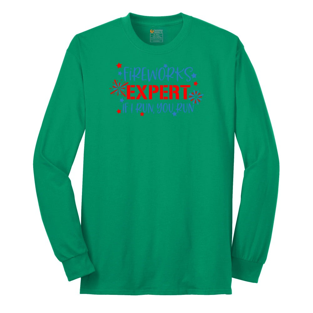 Fireworks Expert Long Sleeve Tee - Kelly Green
