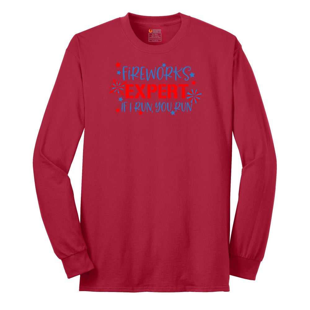 Fireworks Expert Long Sleeve Tee - Red